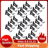 32 Pack Single Curtain Rod Brackets for Drapery Rod Aluminum Alloy Heavy Duty Curtain Rod Holders (Black)