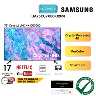 Samsung Smart TV 75 Inch 4K UHD CU7000 75" Smart TV Murah Television 电视机 電視機 UA75CU7000KXXM Replace UA75AU7000KXXM