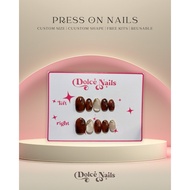 DOLCE NAILS 001 | FAKE NAILS WEDDING | PRESS ON NAILS | CUSTOM PRESS ON NAILS | False Nails