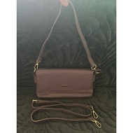 Preloved Hilly Synthetic Leather 2 ways bag- Purple