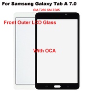 For Samsung Galaxy Tab A 7.0 2016 SM-T280 SM-T285 T280 T285 Touch Screen Panel Tablet Front Outer LCD Glass Lens With OCA