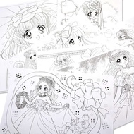 colouring book for kid buku mewarna buku mewarna kanak kanak A5 Japanese Beautiful Girl Anime Book P