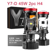 【Cod+Ready Stock】2 Pcs Lampu Led Mobil Utama Kabut Headlamp Y7d H4 Super Terang Lampu H4 Led Headlig