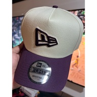LJS CAPGAMING ONLINE SHOP NEWERA 9FORTY A-FRAME (NEWERA LOGO/2-TONE)CREAM/PURPLE