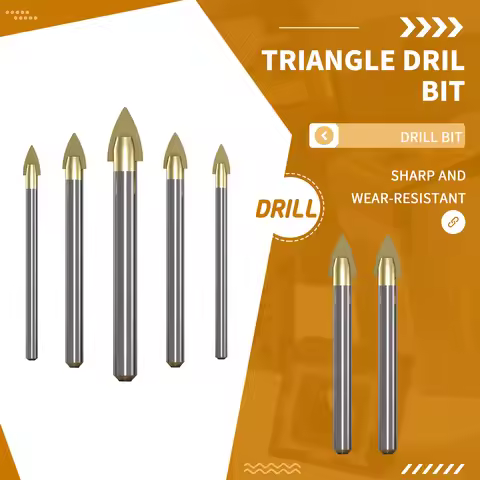4mm 5mm 6mm 8mm 10/12mm Alloy Triangle Drill Bit Ceramic Glass Drill Bit Cement Wall Tile Marble Dri