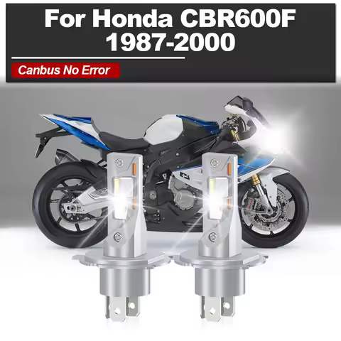 1/2pc H4 LED Motorcycle Headlight Bulb 20000LM Hi Lo Moto Lamp 12V For Honda CBR600F 1987-1994 1995 