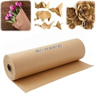 1 ROLL 25 Lembar Kertas Pembungkus Roll TEBAL 80 GSM Kertas Samson Coklat Kraft uk. 45cmx60cm - 25 l