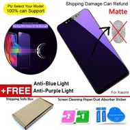 Xiaomi Mi 8/Lite/A1/A2/A2 Lite/A3/Mix 2S/3/Mi 9/9 Se/10T/Pro/CC9/11 lite Anti Blue Light Matte Tempe