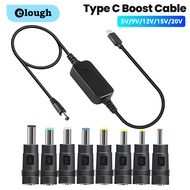 Elough 60W Type C To DC Power Boost Cable USBC DC 5V/9V/12V/15V/20V WiFi to Powerbank Cable Connecto