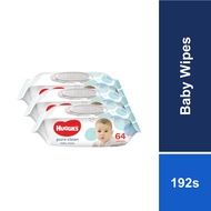 Huggies Baby Wipes Pure Clean Wet Tissue 64's x 3 Packs