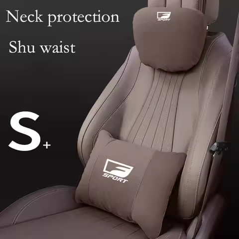 Car suede seat headrest neck pillow lumbar support suitable for Lexus F Sport IS250 RX350 GX460 LX U