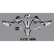 ◱ ஐ ◊ XTZ125 DECALS BLACK & WHITE