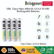 EBL 12pcs 16pcs 400mAh Ni-MH AAAA Rechargeable Battery For Flashlight Doorbell Alarm Clock Surface P