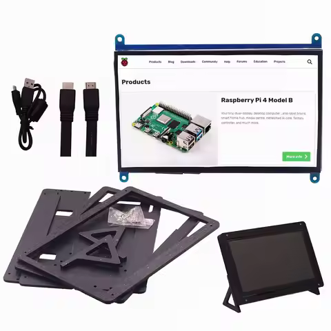7 Inch IPS Touch Screen for Raspberry Pi 4, 1024X600 Capacitive HDMI LCD Touchscreen Monitor Portabl