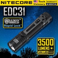 NITECORE EDC31 Flashlight Torch UHi LED 3500 Lumens Flashlamp USB-C Rechargeable Compact Tactical ED