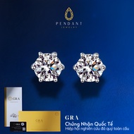 Women's Classic 6-Nail Silver Earrings with White Gold Polished 6.8 Cups - PENDIA Brand - Inspection