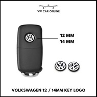VW Volkswagen Car Key Fob Remote Badge Logo Emblem Golf Polo 12 / 14 MM