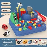 Car Adventure Challenge Rail Car Parking Lot Game Set Childrens Education Toy Police Car Fire Truck 