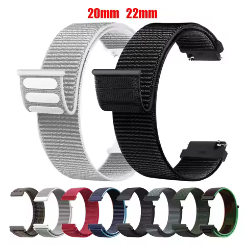 20mm 22mm Nylon Loop Band for TicWatch Pro 3 GPS/3 Ultra GPS Braided Strap for TicWatch pro X/GTW/GT