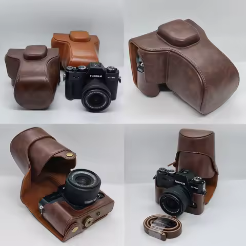 PU Leather Camera Bag Case for Fujifilm XT30 XT30III Fuji X-T30 XT30II XT20 XT10 Full Body Cover Wit