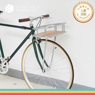 Kolor卡勒單車 復古自行車車籃鋁合金車筐竹板竹製