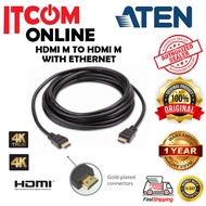 ATEN HDMI (M) TO HDMI (M) V1.4 4K CABLE WITH ETHERNET 2M 3M 5M 10M 15M 20M (2L-7D02H 2L-7D05H 2L-7D1