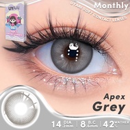 คอนแทคเลน [0.00~-6.00] UYAAI x FRESHLADY K4 series คอนแทคเลนส์สี 14.5mm Brown Gray Blue คอนแทคเลนส์ร