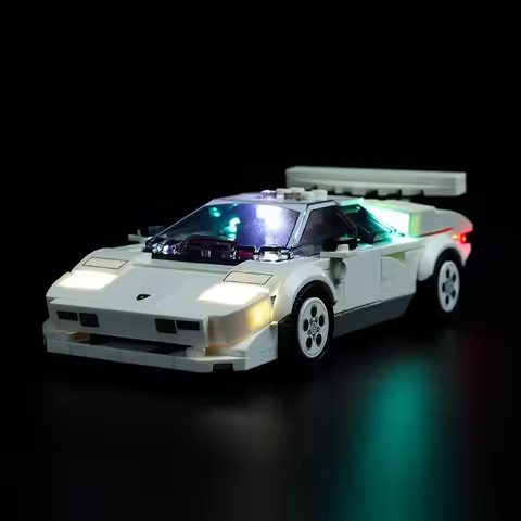 No Model LED Lighting Set Suitable for LEGO Lamborghini Countach 76908 (Not Include Building Blocks)