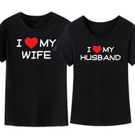 [READY STOCK] LOVE WIFE AND HUSBAND CASUAL COUPLE T-SHIRT 08