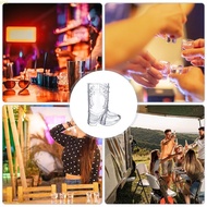 SISS Pack of 6 Plastic Beer Cups Water Cups Cowboy Shoe Shape Beverage Cups Plastic Texture Suitable