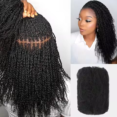 Ship From U.S. Afro Kinky Curly Human Hair Bulk For Braiding Sleek Peruvian Virgin Bulk Hair No Atta