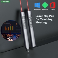 Laser Flip Pen PPT Slide Presentation Pointer Flip Pen Wireless 2.4GHz Type-C Charging for PowerPoin