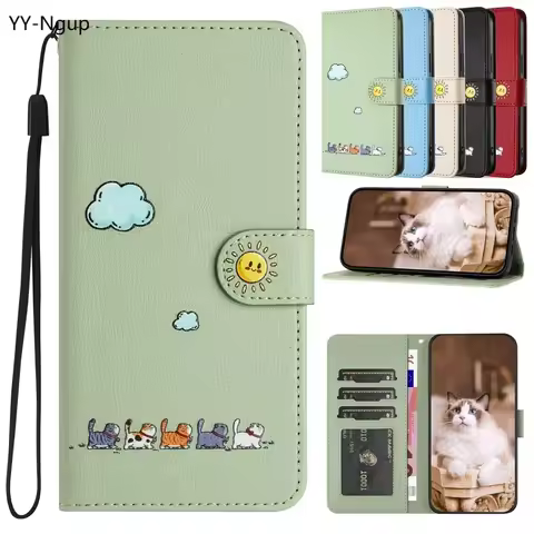 3D Cat Phone Case for Funda Xiaomi Redmi 13C 12 14C Note 14 13 12 11 10 Pro Plus POCO C65 M6 X6 Case