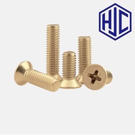 [HJC] M2m2.5m3m4m5 Brass Phillips Countersunk Head Screw Flat Head Copper Screw Accessories Small Sc