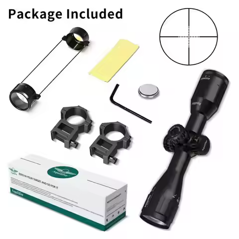 Aquilifer 4x32 AO Rifle Scope Red Green Illumination Lightweight 295g Zero Stop for 22LR Rimfire AR