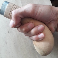 Gagang Golok Kayu Mahoni / Gagang Golok Pisau Kayu Ukir Siap Pasang Handle Kayu Mahoni Ukiran Jengko