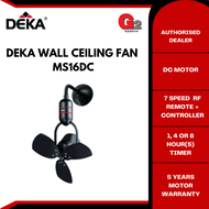 DEKA [AUTHORISED DEALER] WALL CEILING FAN 16" WITH DC MOTOR MS16DC - DEKA WARRANTY MALAYSIA