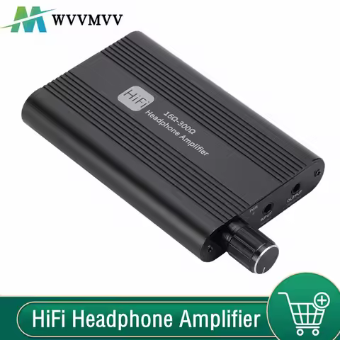WvvMvv 16-300 ohm Headphone Amplifier 16-150 ohm HiFi Earphone Amplifier 3.5mm Jack Aux Portable Adj