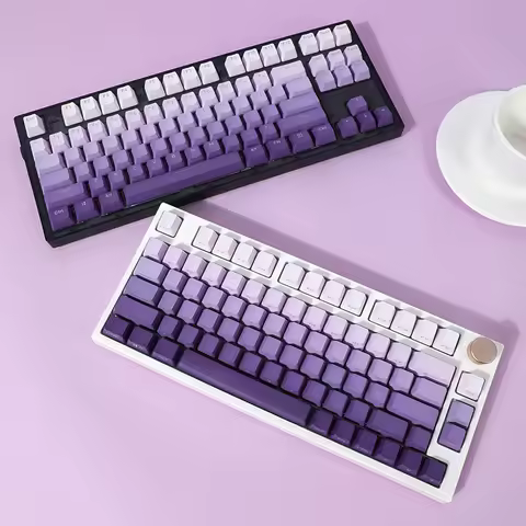Secret Fragrance Purple Gradient Keycap Dip Dye Doubleshots PBT for keyboard 87 tkl 104 bm60 xd68 CS