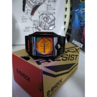CASIO G shock g8100c,crazy color series,LCD oreng,faceplate lampu 2 tone,bnb glossy hitam,button hij