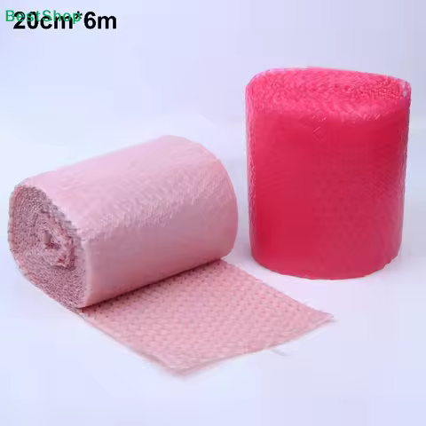 1 Roll 6M Pink Heart-Shaped Bubble Love Thickeneded Shockproof Fragile Protective Packaging Film