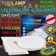 [Local Seller] Glass LED Downlight Round Square Recessed Glass Downlight Daylight Cool Warm [2 Years
