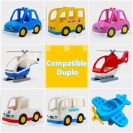 Compatible with Lego Duplo Bus Helicopter Car Large Particle Building BlocksChildren's Educational T