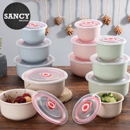 SANCY Plastic 3pcs Kitchen Fresh Keeping Bowl Food Container Picnic Bento Student Office Lunch Box