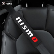 Sieece For NISMO Car Seat Belt Cover Universal Auto Cotton Safety Belt Shoulder Protector Cover For Nissan Almera Grand Livina Sentra Navara Frontier Latio X-Trail Serena NV200 NV350