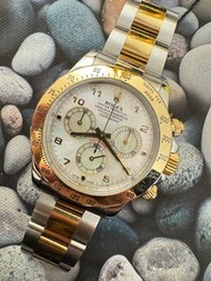 🌈🌈新返貨啦🌈🌈Rolex Daytona 116523🐚原裝白貝殼面操兵字 長橋 內刻字 淨錶🐚1089C（廣華街店）