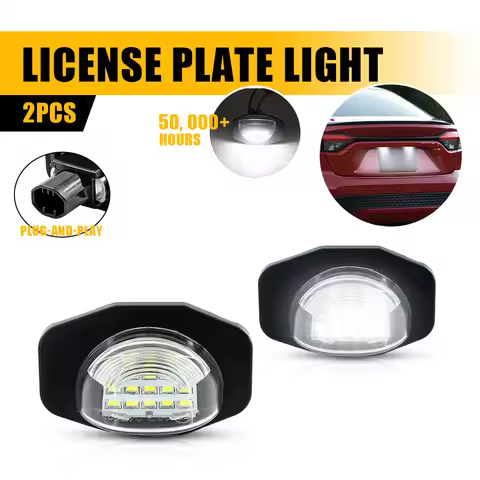AUXITO 2Pcs White LED License Plate Lights Canbus For Scion xB xD Toyota Auris Corolla Axio Alphard 