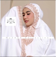Mukena Dewasa Daily Rafania Katun Premium renda Mewah Jumbo