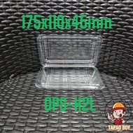 BENXON Plastic Tray With Lock - OPS-H2L / OPS-H3L / Bakery Disposable Plastic Clear Food Box  [ 50pc