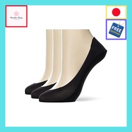 Okamoto Non-Slip Cocopita Foot Covers - Low Cut Seamless for Pumps, Women's D440-421 in Black, Sizes